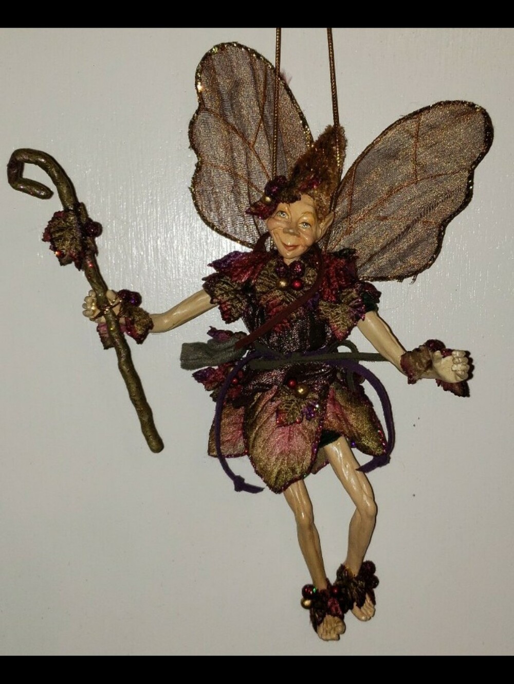 Woodland Fairy Elf With Staff - Picture 3 of 10